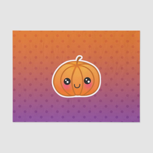 Papel De Seda Diseño de calabaza de Personalizado de Halloween e (Anverso)
