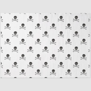 Papel De Seda Diseño de calavera y huesos cruzados