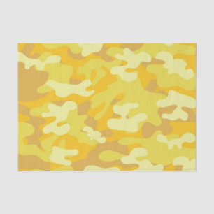 Papel De Seda Diseño de camo amarillo y oro