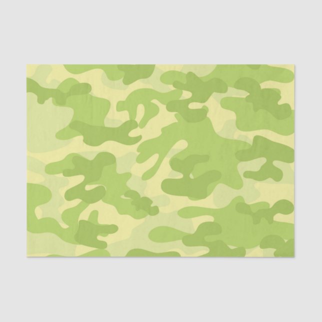 Papel De Seda Diseño de Camo Verde (Anverso)