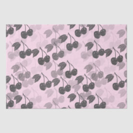 Papel De Seda Diseño de cerezo de madera gris en rosa Bonito