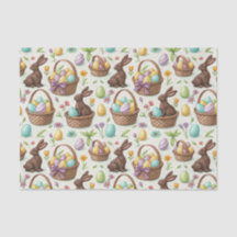 Diseño de cestas de huevos de Pascua y conejitos l