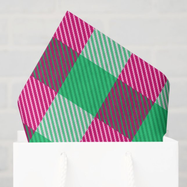 Papel De Seda Diseño de cheques de Gingham verde rosa (Subido por el creador)