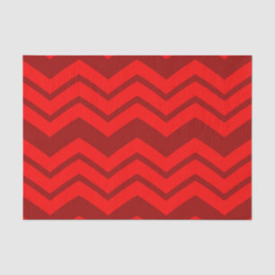 Papel De Seda Diseño de chevron rojo y marrón zigzag