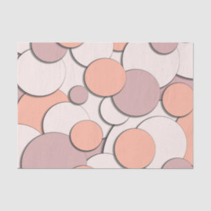 Papel De Seda Diseño de círculo monocromo