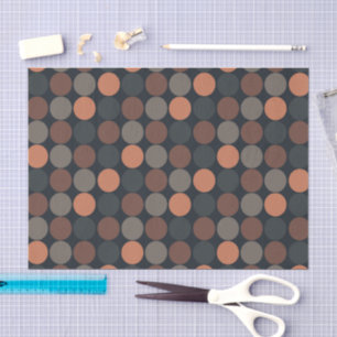 Papel De Seda Diseño de círculos geométricos con puntos de tierr