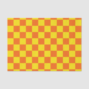 Papel De Seda Diseño de comprobación de Naranja amarillo