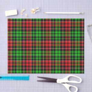 Papel De Seda Diseño de cuadros escoceses rojos y verdes negros