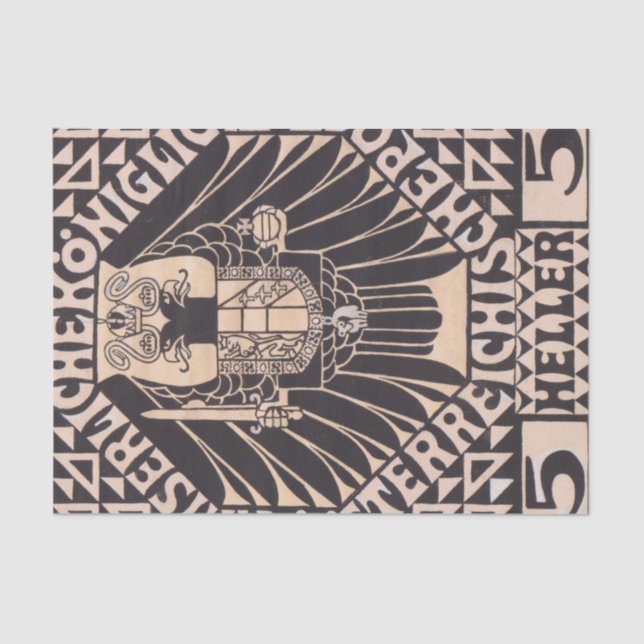 Papel De Seda Diseño de estampado de Koloman Moser (Anverso)