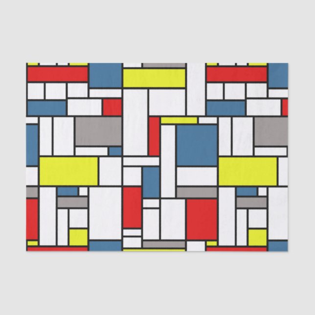 Papel De Seda Diseño de estilo mondriano (Anverso)
