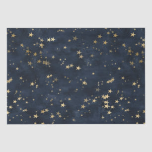 Papel De Seda Diseño de estrellas doradas celestiales elegantes 