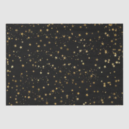 Papel De Seda Diseño de estrellas doradas celestiales elegantes 