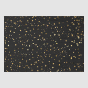 Papel De Seda Diseño de estrellas doradas celestiales elegantes 