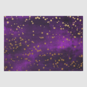 Papel De Seda Diseño de Estrellas Doradas Celestiales Elegantes 