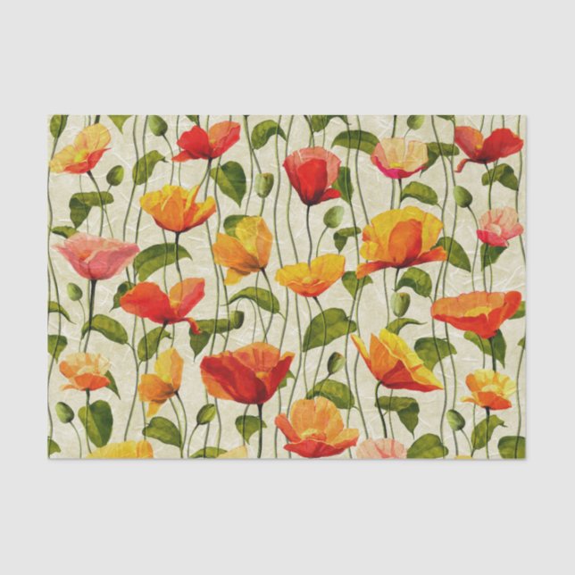 Papel De Seda Diseño de flores (Anverso)