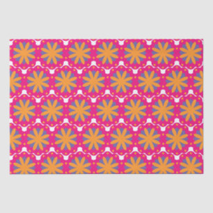 Papel De Seda Diseño de flores geométricas audaces