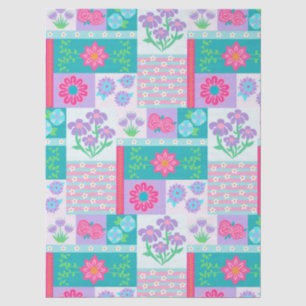 Papel De Seda Diseño de flores vibrantes en flor
