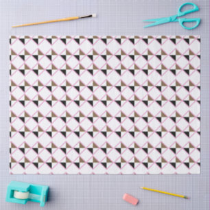Papel De Seda diseño de formas triangulares y de diamante en