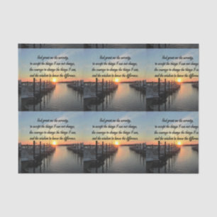 PAPEL DE SEDA DISEÑO DE FOTOGRAFÍAS DE SERENITY PRAYER SUNSET