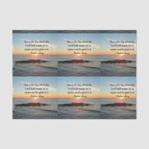 PAPEL DE SEDA DISEÑO DE FOTOGRAFÍAS SUNRISE DE PSALM 118:24