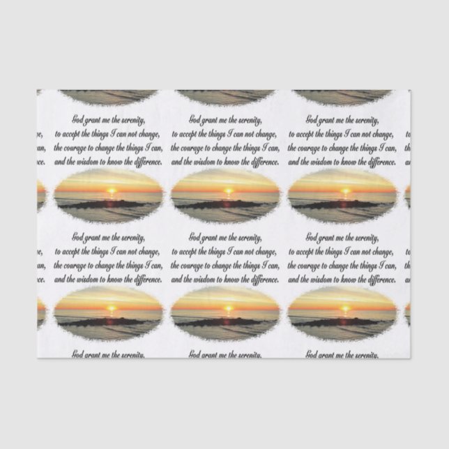 PAPEL DE SEDA DISEÑO DE FOTOS DE SERENITY PRAYER SUNRISE (Anverso)