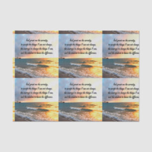 PAPEL DE SEDA DISEÑO DE FOTOS SERENE SERENITY PRAYER SUNRISE