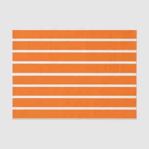 Papel De Seda Diseño de franjas blancas y naranjas