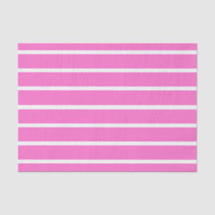 Papel De Seda Diseño de franjas rosadas y blancas