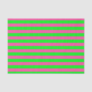 Papel De Seda Diseño de franjas rosadas y verdes