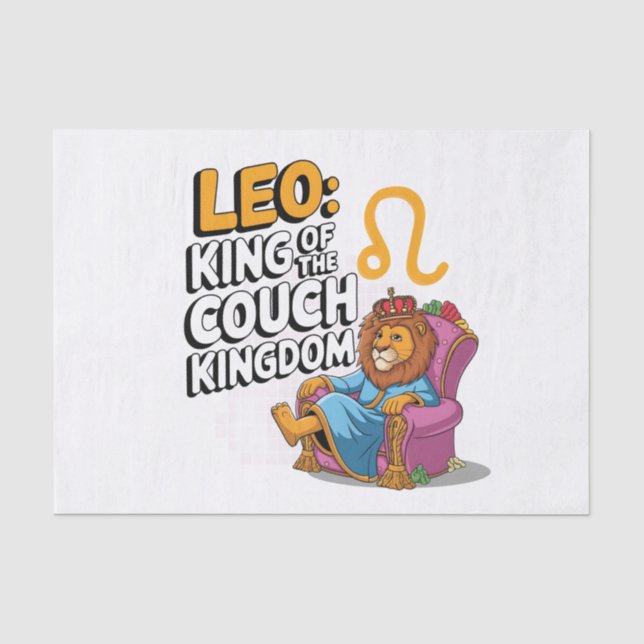 Papel De Seda Diseño de Fun Zodiac Leo (Anverso)