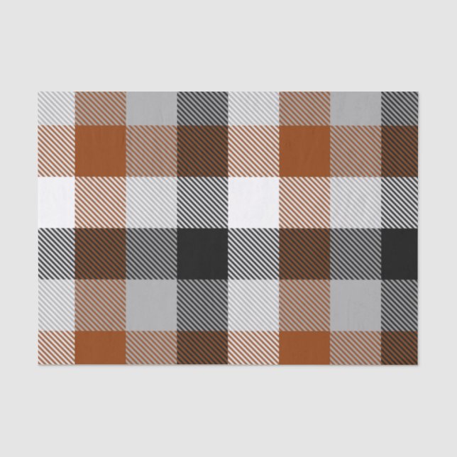 Papel De Seda Diseño de Gingham Black Twill Gingham (Anverso)