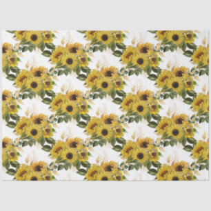 Papel De Seda Diseño de girasol dorado 10