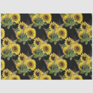 Papel De Seda Diseño de girasol dorado 11