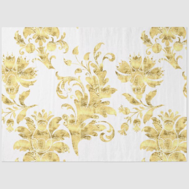 Papel De Seda Diseño de girasol dorado 2 (Anverso)