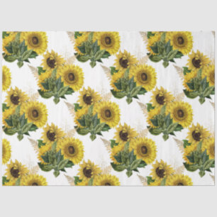 Papel De Seda Diseño de girasol dorado 9