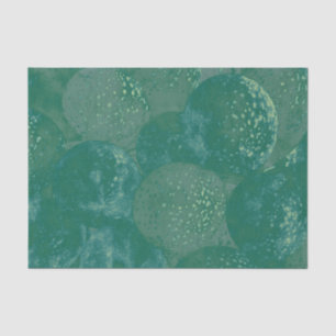 Papel De Seda Diseño de globos verdes antiguos vintage textura