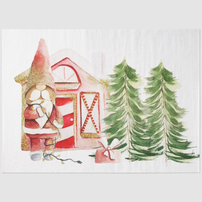 Papel De Seda Diseño de Gnome XMAS 2 (Anverso)