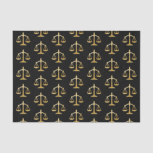 Papel De Seda Diseño de Golden Scales of Justice Law