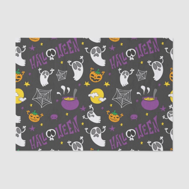 Papel De Seda Diseño de Halloween 1 (Anverso)