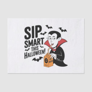Papel De Seda Diseño de Halloween con tema de vampiros divertido