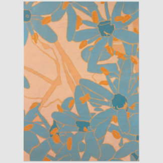 Papel De Seda Diseño de Hoja Contemporáneo en Melocotón