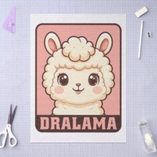 Papel De Seda Diseño de ilustración de llama adorable