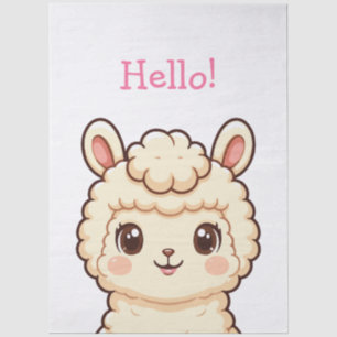 Papel De Seda Diseño de ilustración de llama linda