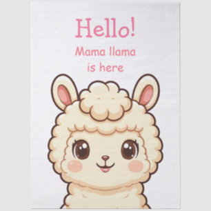 Papel De Seda Diseño de ilustración de llama linda