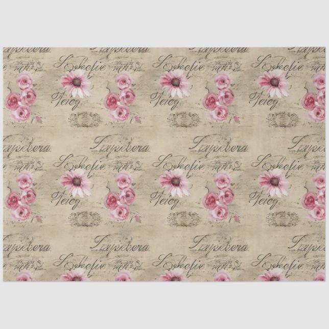 Papel De Seda Diseño de la Ephemera Francesa 2 (Anverso)