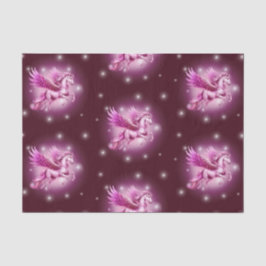 Papel De Seda Diseño de la fantasía de Birday Pink Pegasus