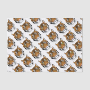 Papel De Seda Diseño de la impresión de la cabeza del tigre