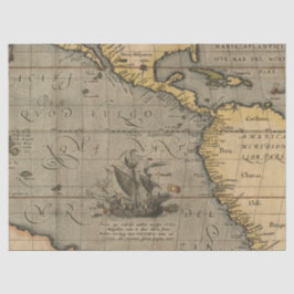 Papel De Seda Diseño de la serie 1 del mapa antiguo 14