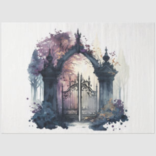 Papel De Seda Diseño de la serie 9 del Cementerio Gótico Gate