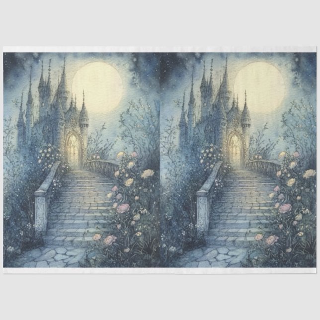 Papel De Seda Diseño de la serie A Fairy Moon #14 (Anverso)